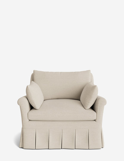 Portola Rolled Arm Pleated Accent Chair