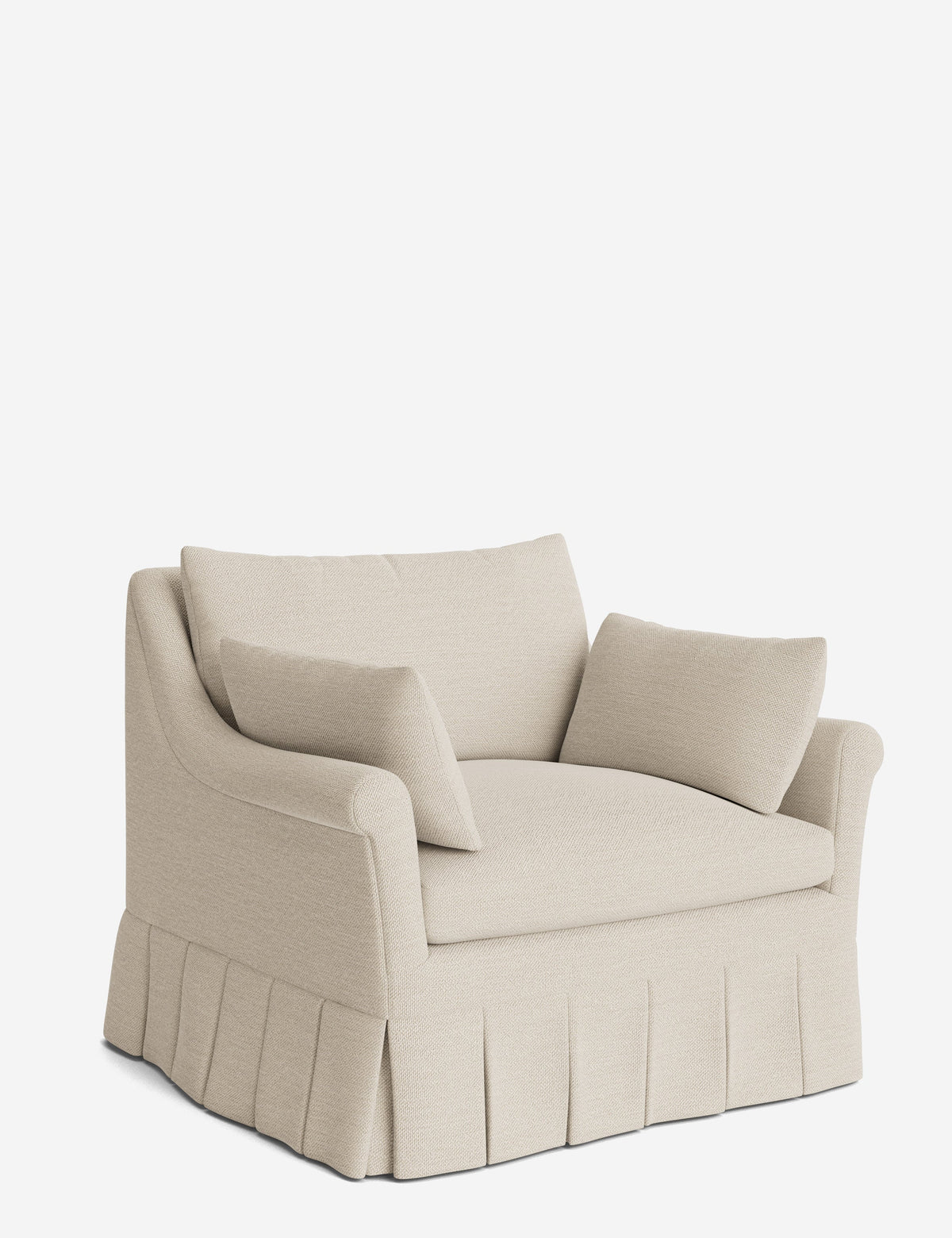 Portola Rolled Arm Pleated Accent Chair
