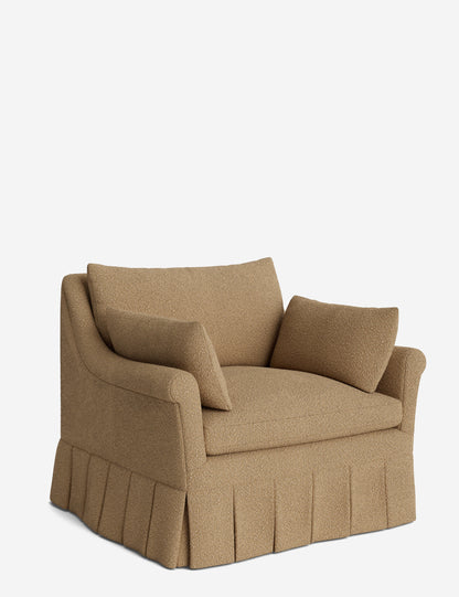 Portola Rolled Arm Pleated Accent Chair
