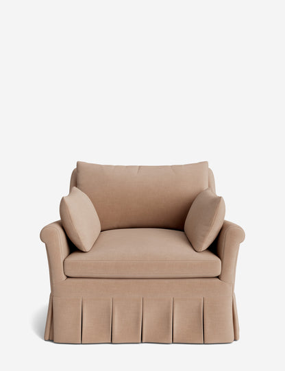 Portola Rolled Arm Pleated Accent Chair