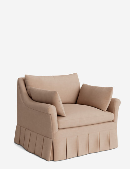 Portola Rolled Arm Pleated Accent Chair