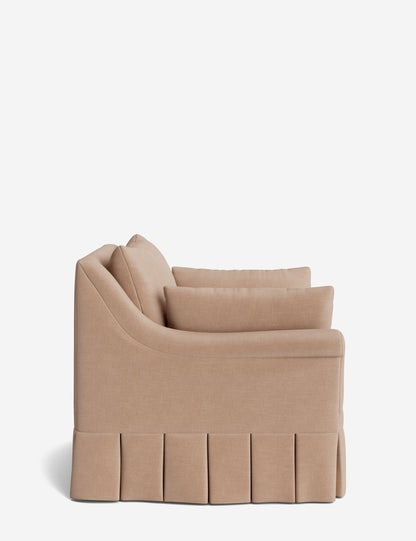 Portola Rolled Arm Pleated Accent Chair