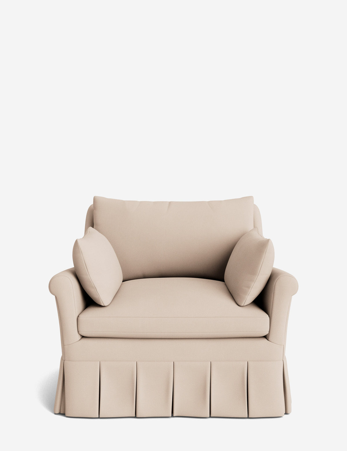 Portola Rolled Arm Pleated Accent Chair