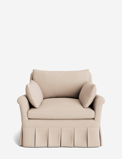 Portola Rolled Arm Pleated Accent Chair