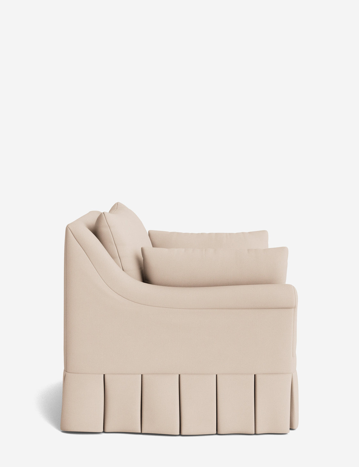 Portola Rolled Arm Pleated Accent Chair