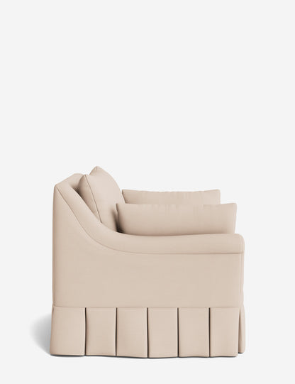 Portola Rolled Arm Pleated Accent Chair