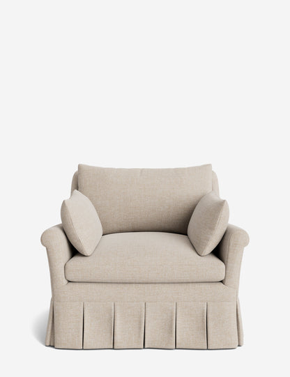 Portola Rolled Arm Pleated Accent Chair