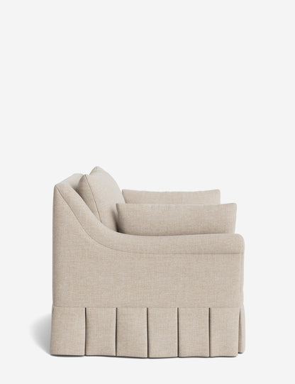 Portola Rolled Arm Pleated Accent Chair
