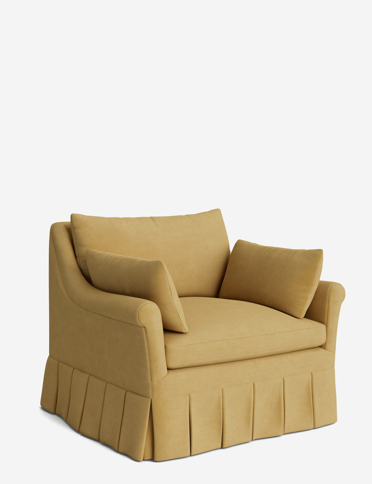 Portola Rolled Arm Pleated Accent Chair