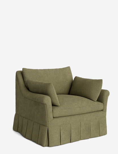 Portola Rolled Arm Pleated Accent Chair
