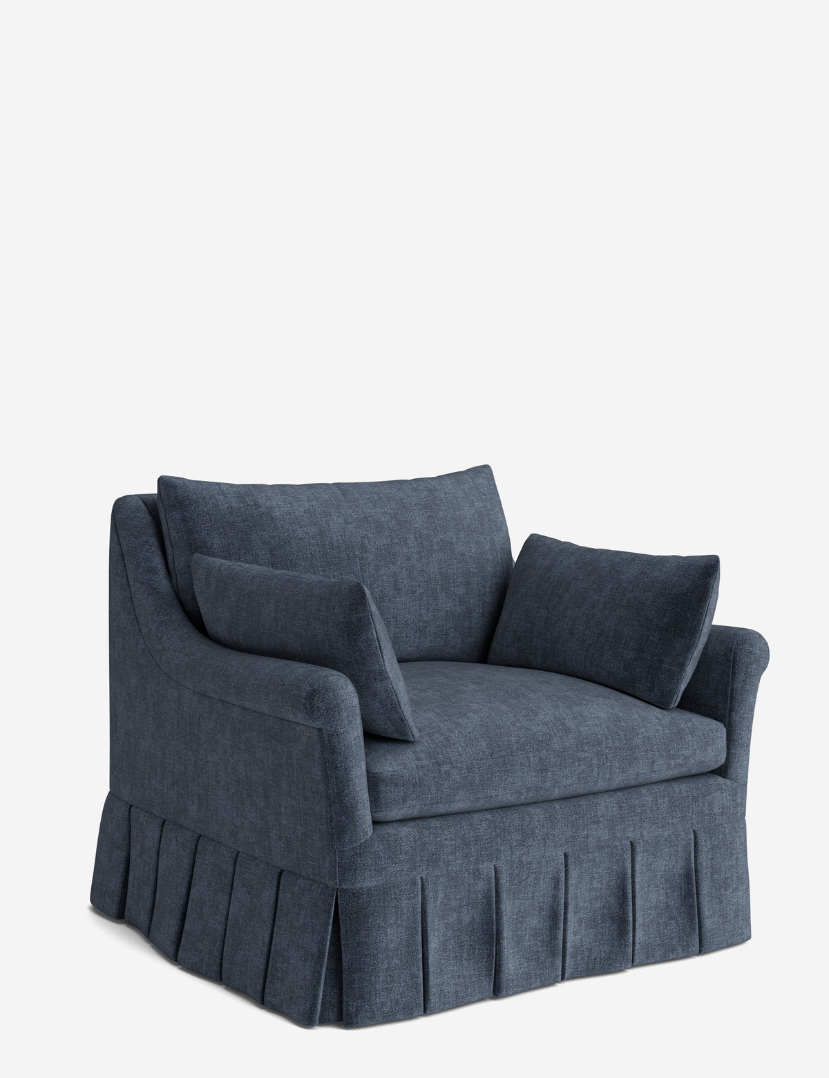 Portola Rolled Arm Pleated Accent Chair