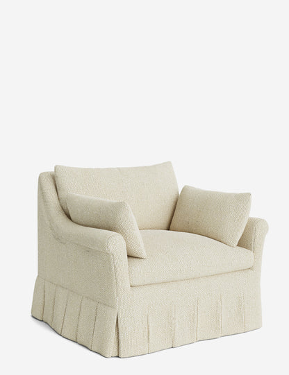 Portola Rolled Arm Pleated Accent Chair