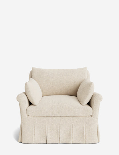 Portola Rolled Arm Pleated Accent Chair