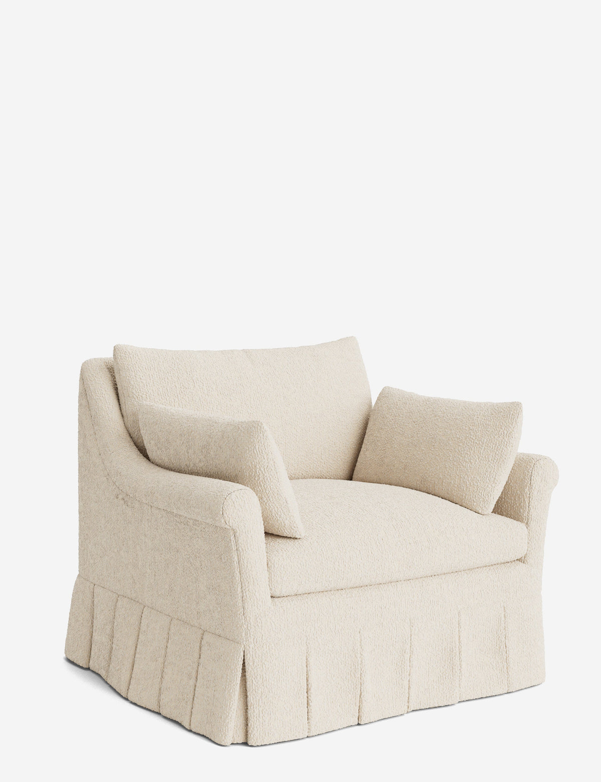 Portola Rolled Arm Pleated Accent Chair