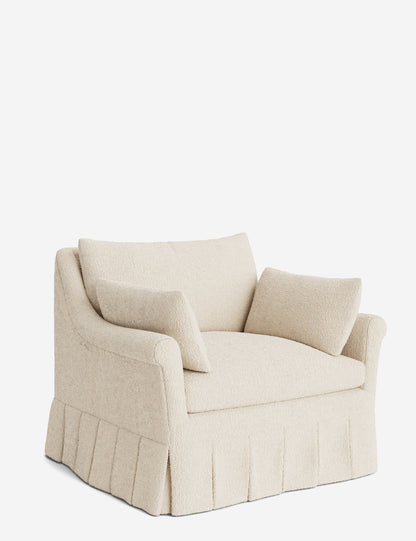 Portola Rolled Arm Pleated Accent Chair