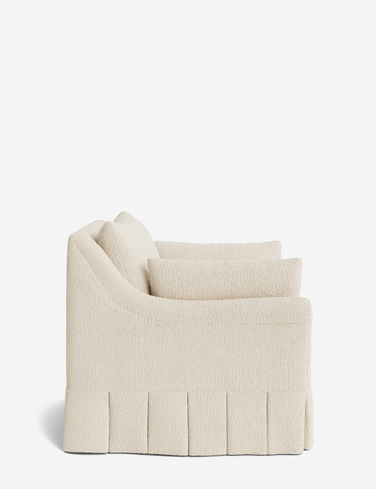 Portola Rolled Arm Pleated Accent Chair