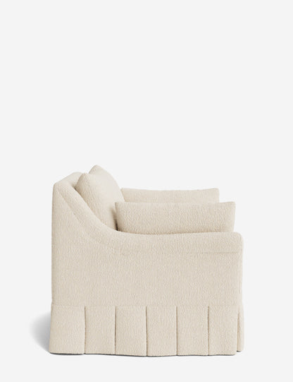 Portola Rolled Arm Pleated Accent Chair