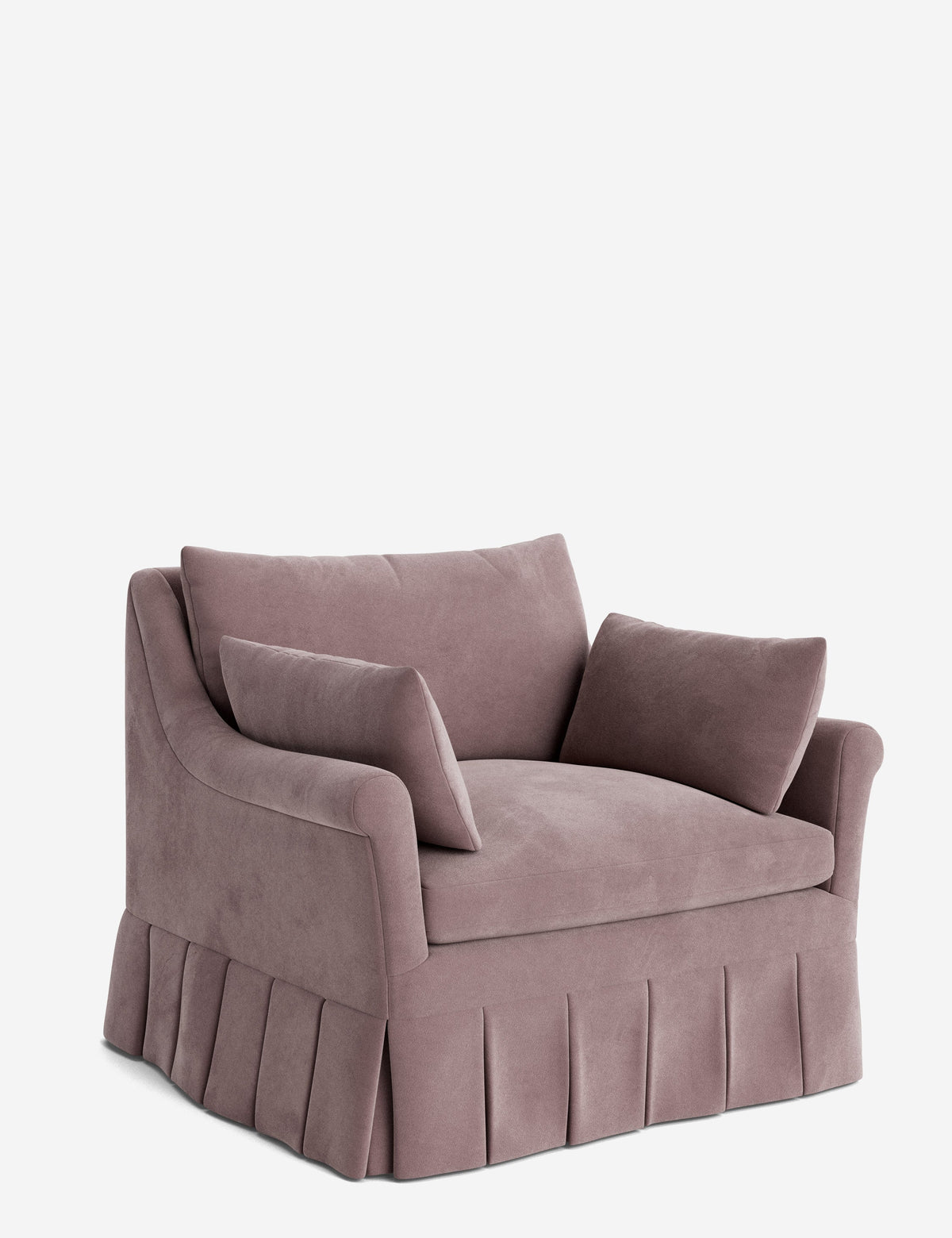 Portola Rolled Arm Pleated Accent Chair