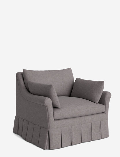 Portola Rolled Arm Pleated Accent Chair