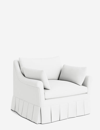 Portola Rolled Arm Pleated Accent Chair