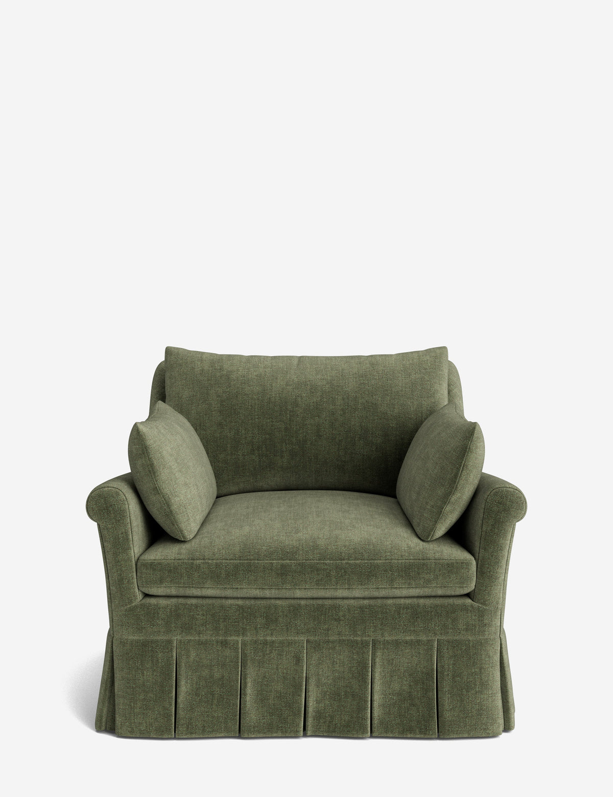 Portola Rolled Arm Pleated Accent Chair