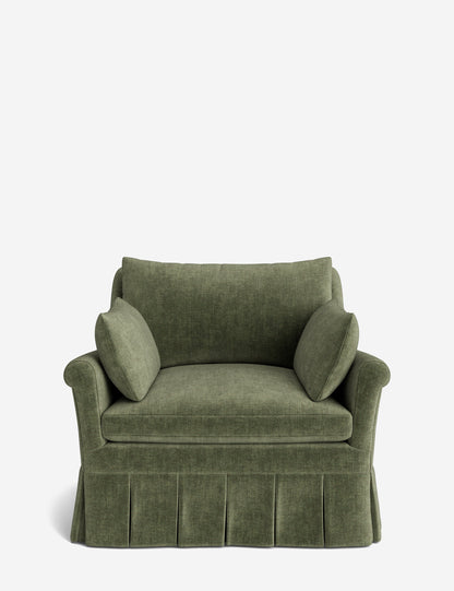 Portola Rolled Arm Pleated Accent Chair