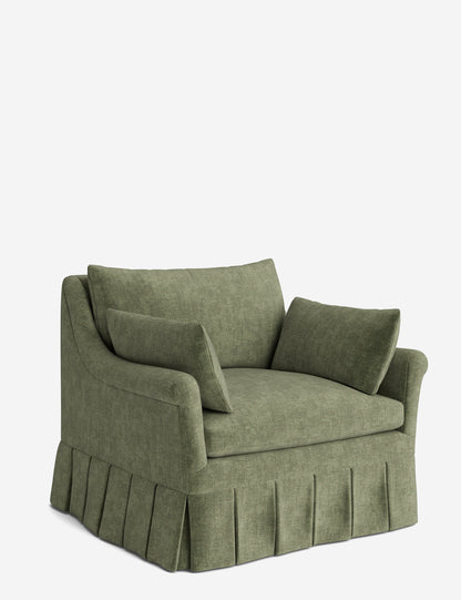 Portola Rolled Arm Pleated Accent Chair