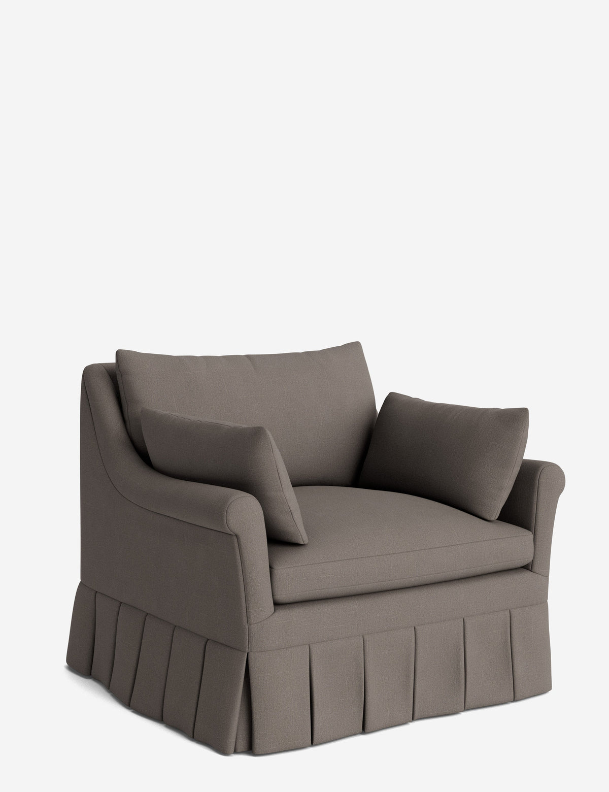 Portola Rolled Arm Pleated Accent Chair