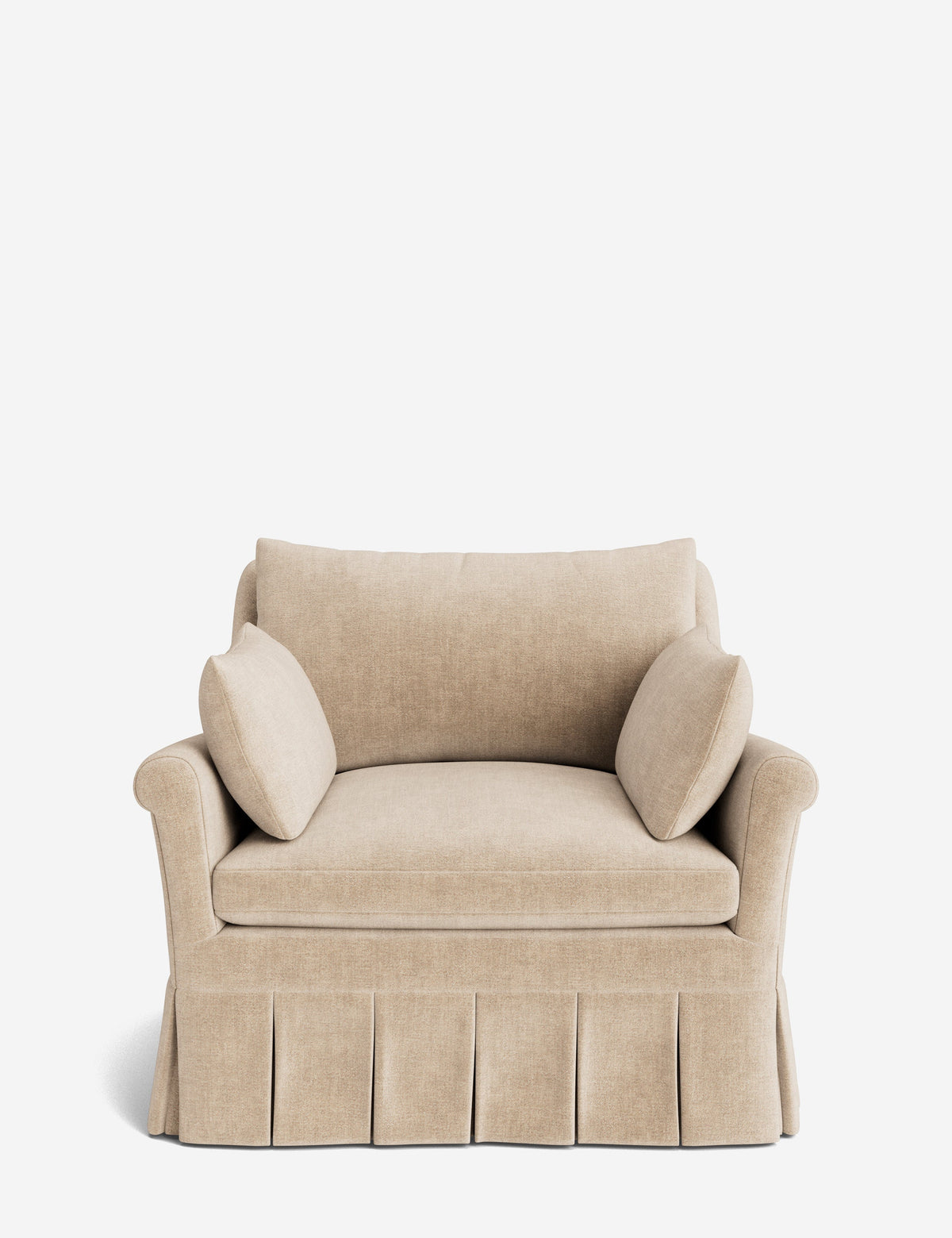 Portola Rolled Arm Pleated Accent Chair