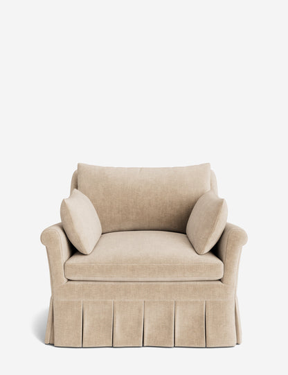 Portola Rolled Arm Pleated Accent Chair