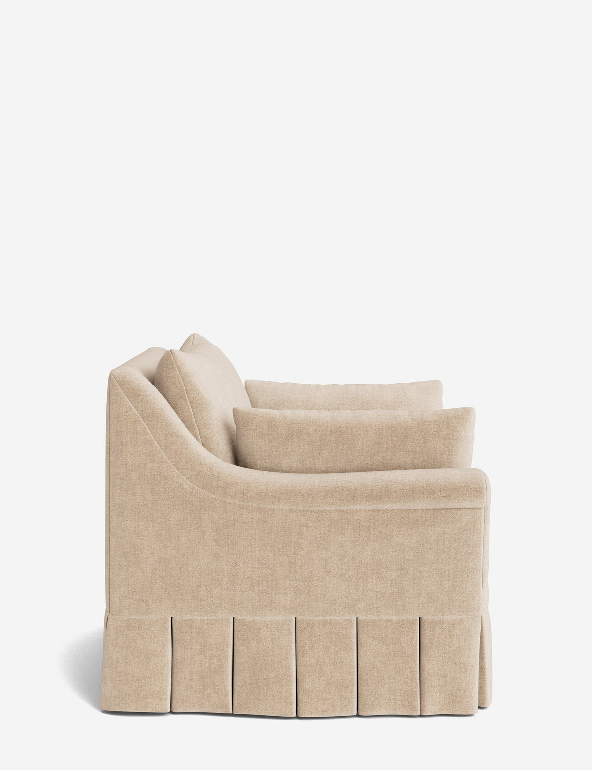 Portola Rolled Arm Pleated Accent Chair