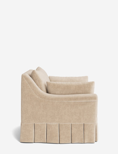 Portola Rolled Arm Pleated Accent Chair