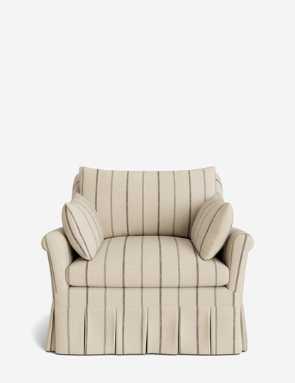 Portola Rolled Arm Pleated Accent Chair