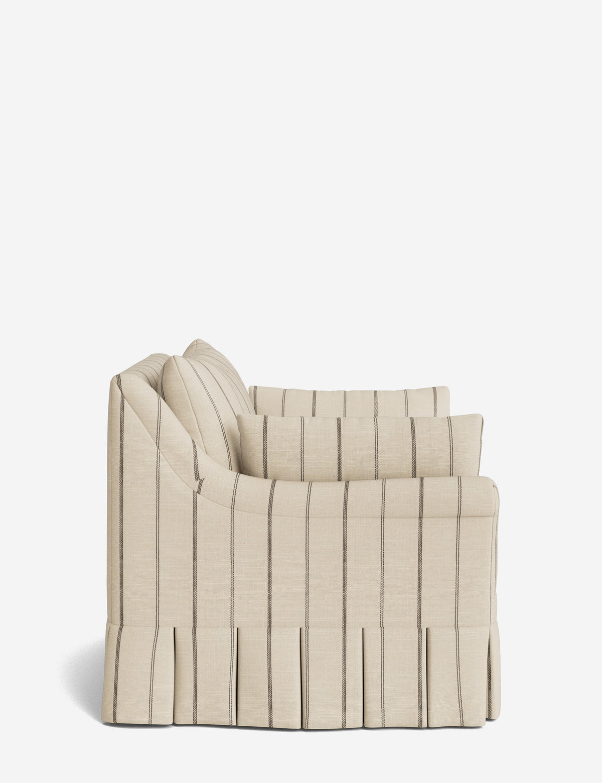 Portola Rolled Arm Pleated Accent Chair