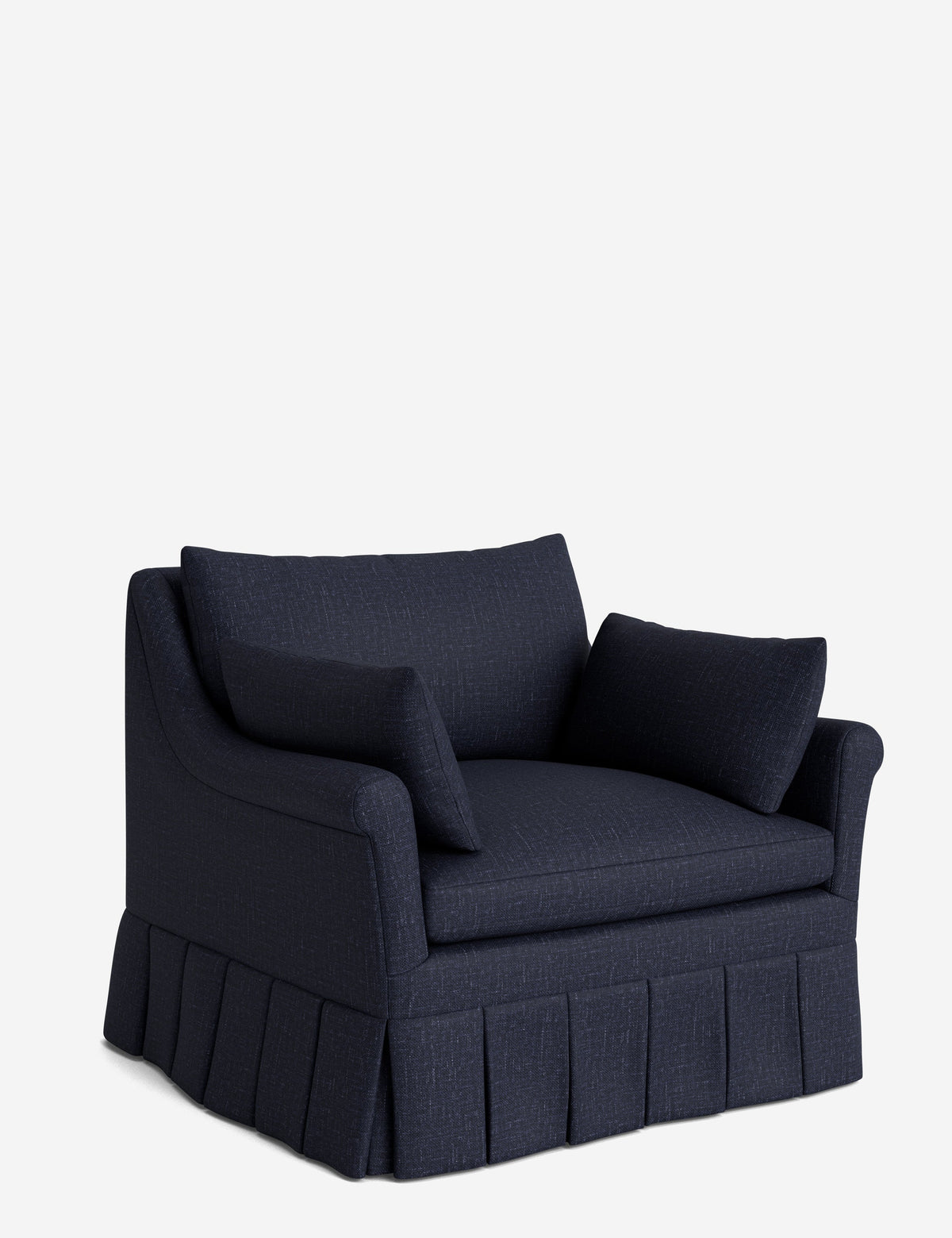 Portola Rolled Arm Pleated Accent Chair