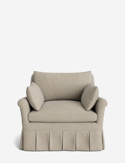 Portola Rolled Arm Pleated Accent Chair