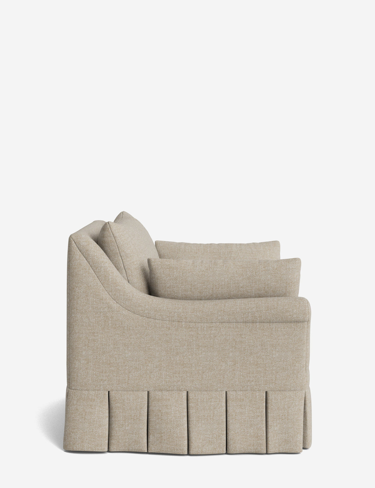 Portola Rolled Arm Pleated Accent Chair