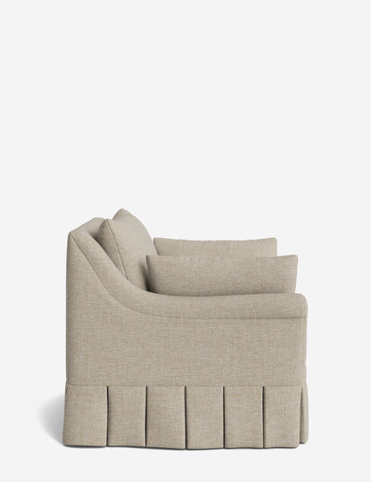 Portola Rolled Arm Pleated Accent Chair