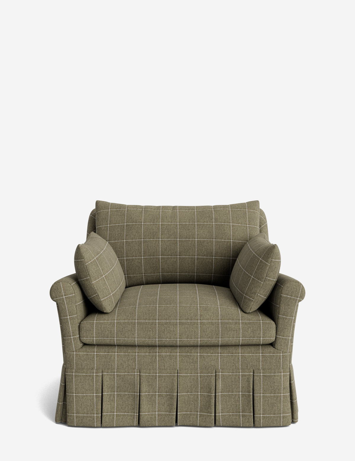 Portola Rolled Arm Pleated Accent Chair