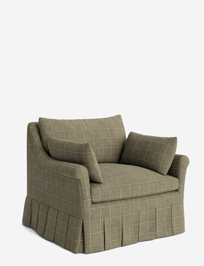 Portola Rolled Arm Pleated Accent Chair