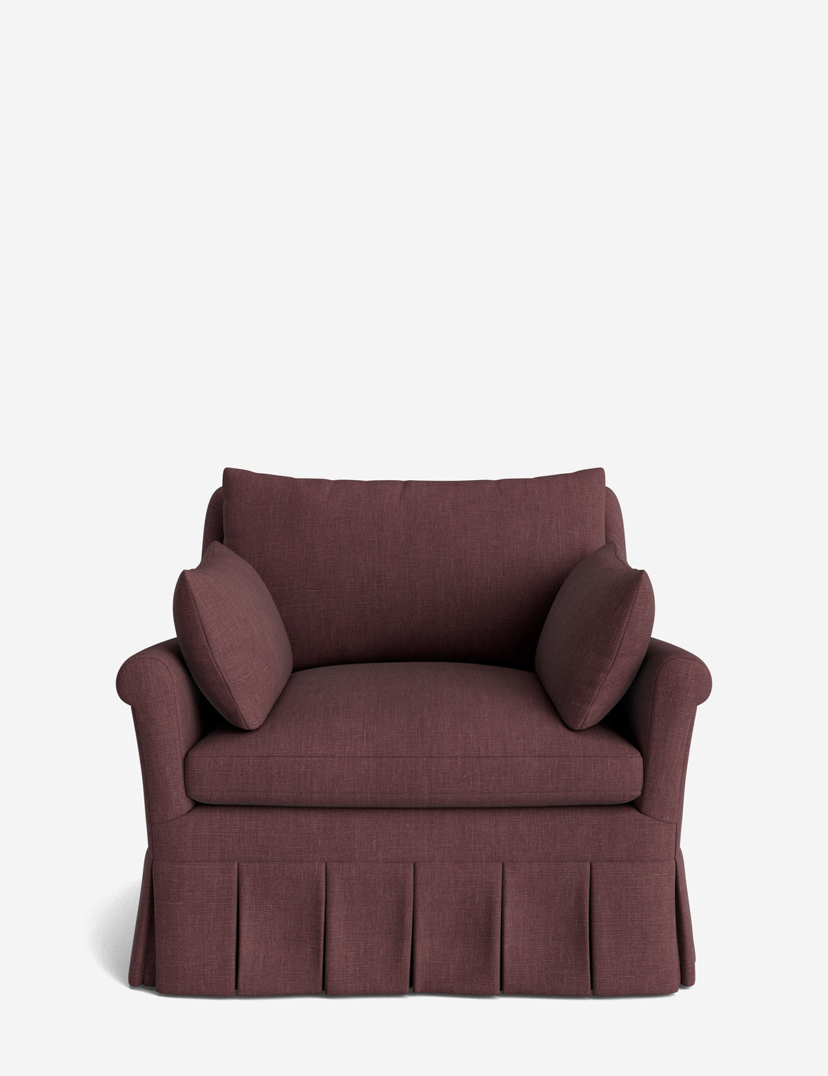 Portola Rolled Arm Pleated Accent Chair