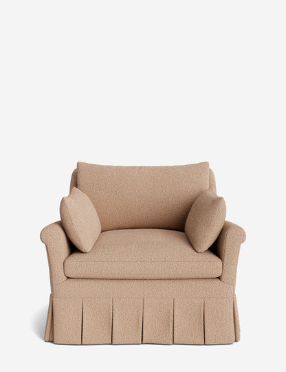 Portola Rolled Arm Pleated Accent Chair