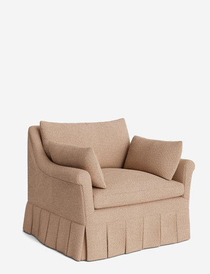 Portola Rolled Arm Pleated Accent Chair