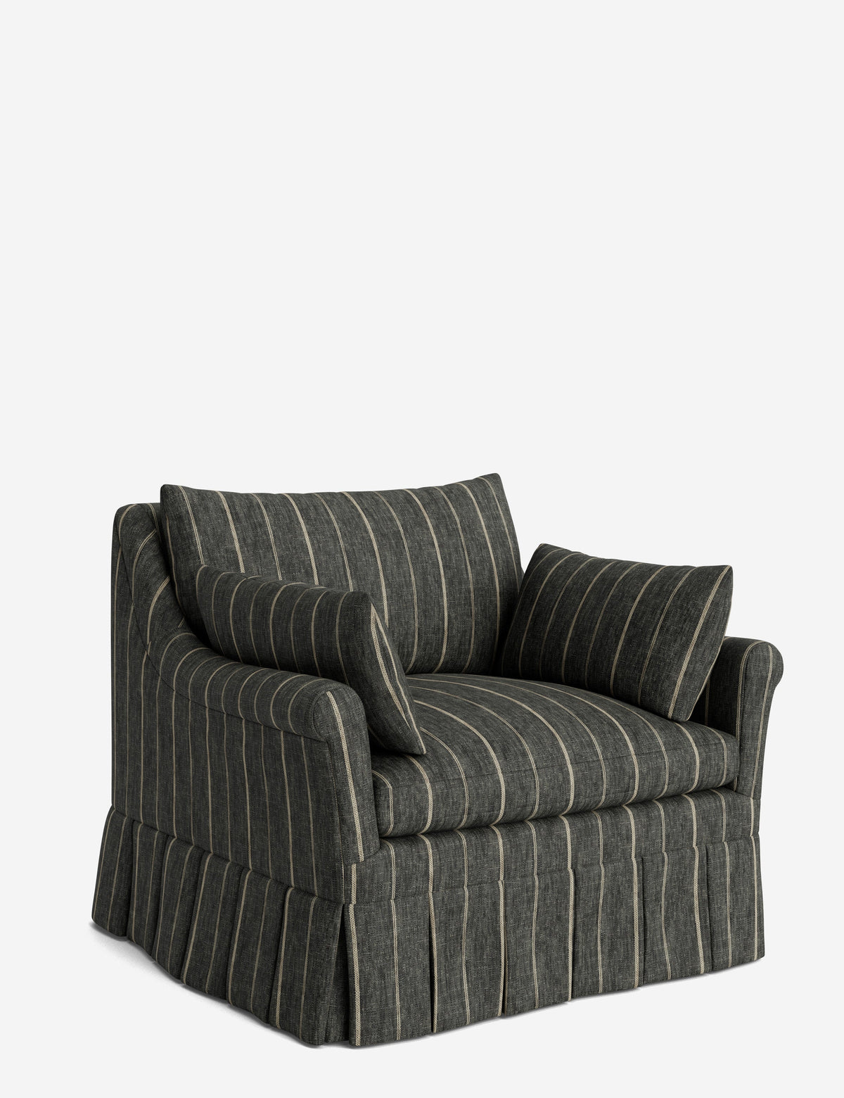 Portola Rolled Arm Pleated Accent Chair