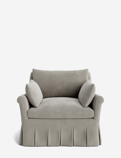 Portola Rolled Arm Pleated Accent Chair
