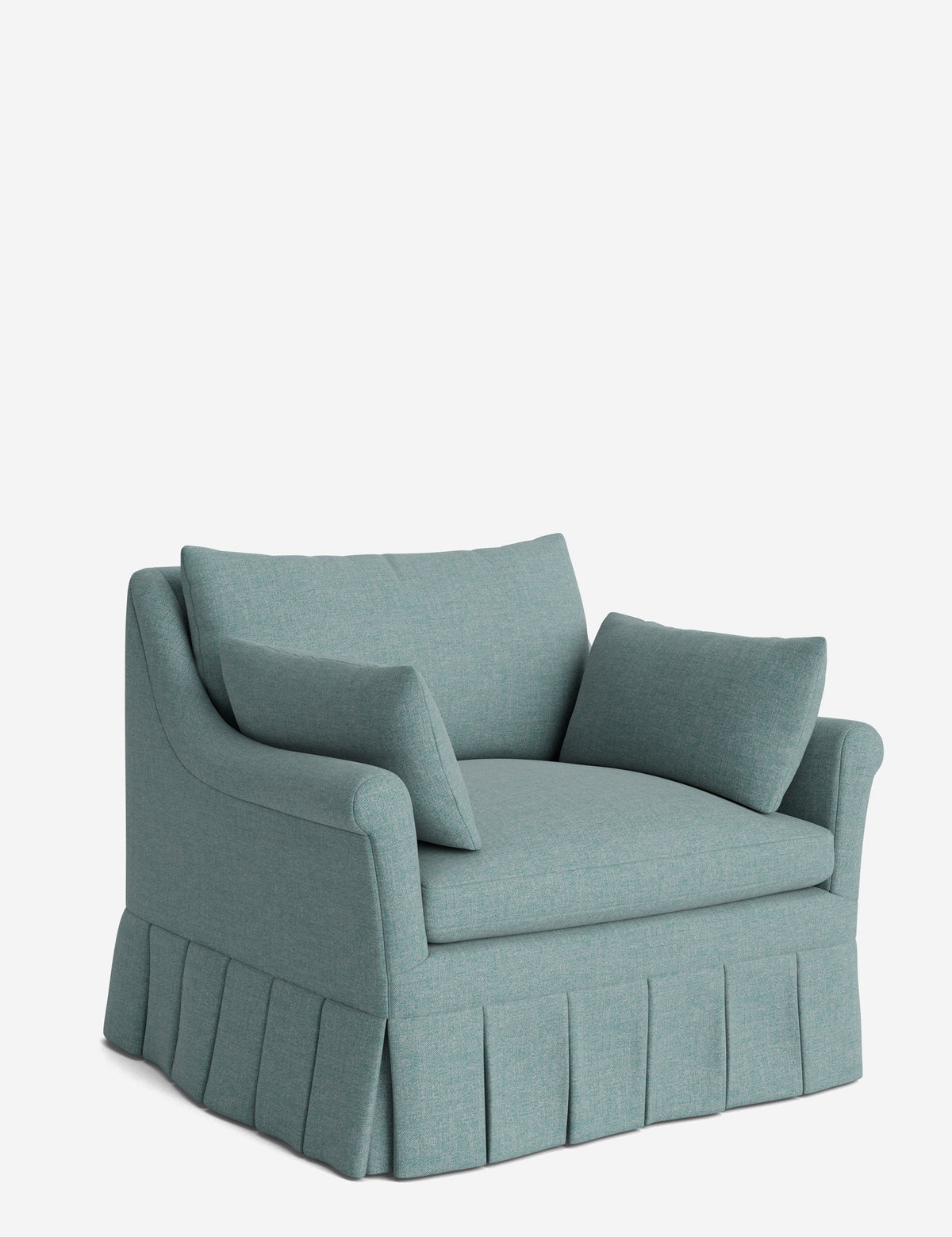Portola Rolled Arm Pleated Accent Chair
