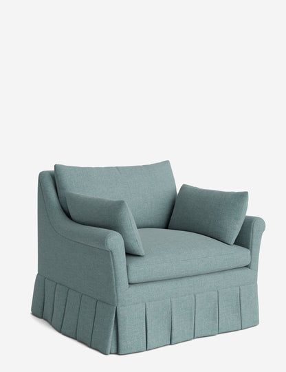 Portola Rolled Arm Pleated Accent Chair