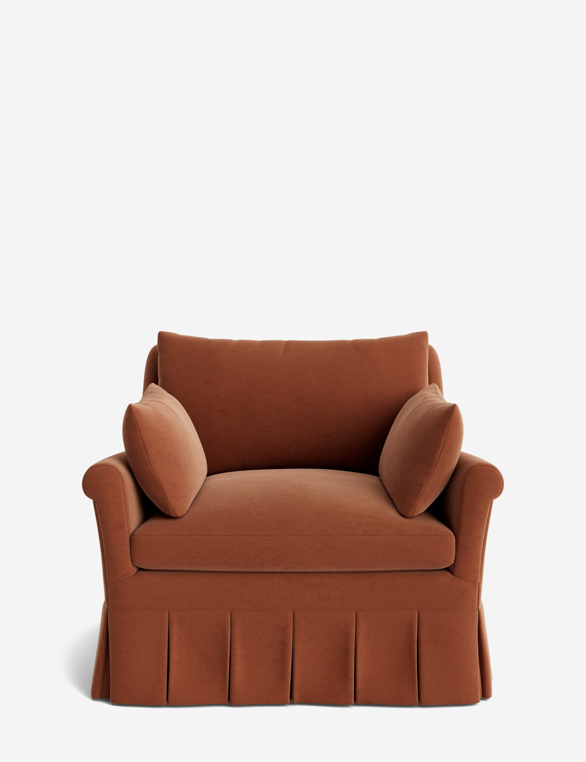 Portola Rolled Arm Pleated Accent Chair