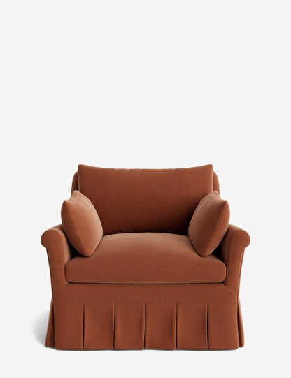 Portola Rolled Arm Pleated Accent Chair