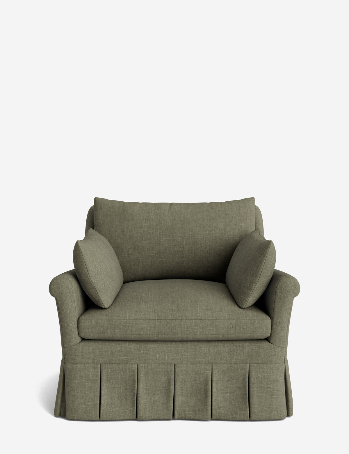 Portola Rolled Arm Pleated Accent Chair